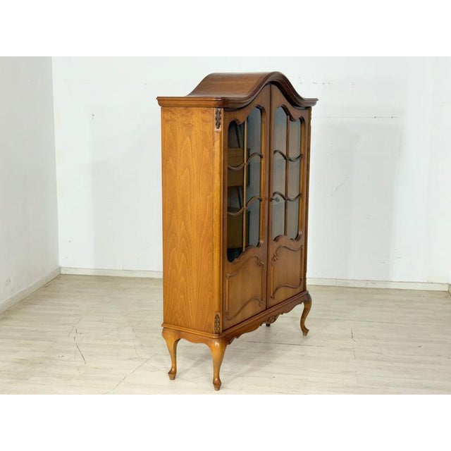 Wood Baroque Display Cabinet in Wood For Sale - Image 7 of 10