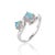 With a captivating bypass swirl, this delicate ring lets twin stones interact with light from every angle, creating a...