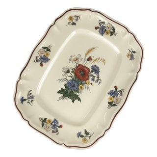 20th Century Rectangular Dish Agreste from Sarreguemines, 1940s For Sale