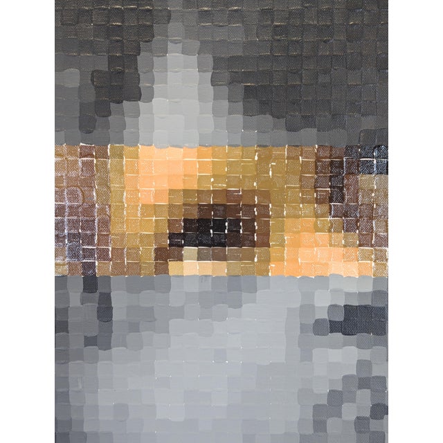 Black Francisco Vital "Raphael Botticelli. 'Cherubs Virgin Mary'" Contemporary Pixel Figure Painting, 2021 For Sale - Image 8 of 10