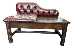 Chesterfield Telephone Bench in Leather