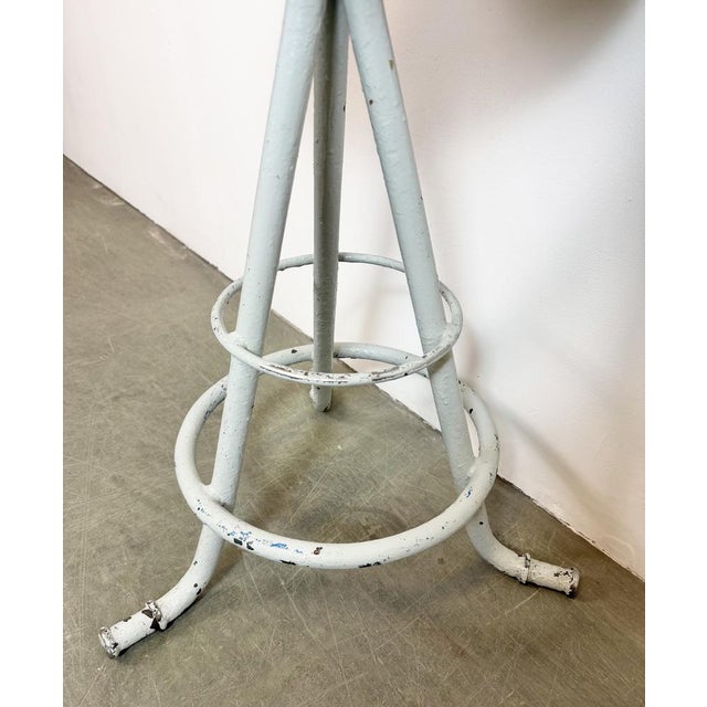 Wood Industrial Grey Workshop Stool, 1960s For Sale - Image 7 of 18