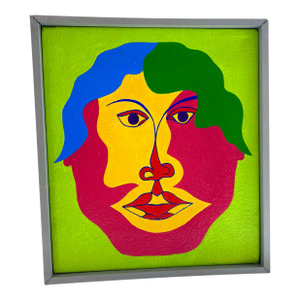 Mexican Vibrant Modernist Portrait by Errol Ortiz