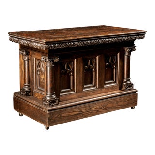 Early Oak Methodist Church Altar For Sale