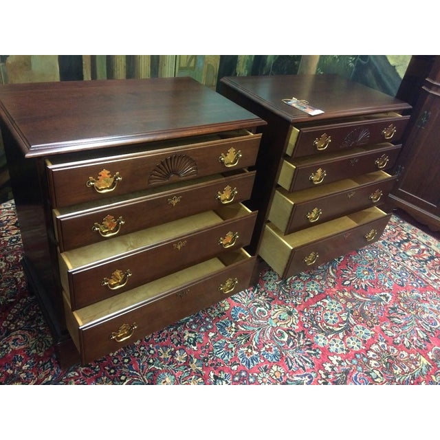 Vintage Bachelor Chests, Nightstands, Harden Furniture, the Pair For Sale - Image 9 of 17