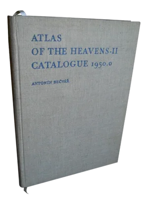 Mid-20th Century Vintage Atlas of the Heavens II Catalogue 1950.0 Oversize Book by Antonin Becvar
