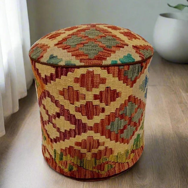 Our unique kilim rug stools are made from 100% wool rugs. A kilim rug is a decorative flat weave rug that has no pile....