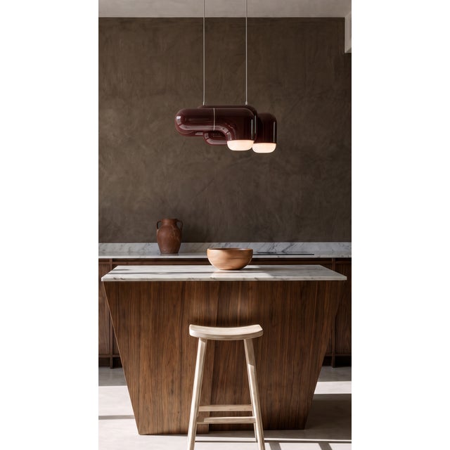 Maroon U 048 Pendant Light by Rollo Studio For Sale - Image 8 of 10