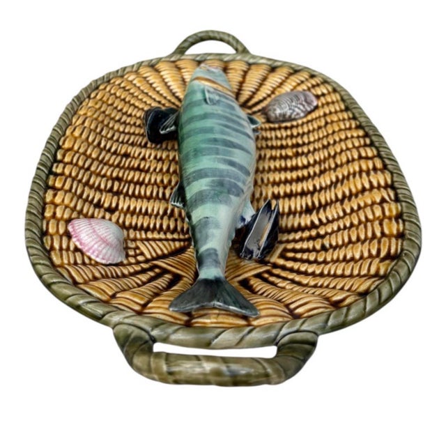French Country 19th Century Majolica Palissy Wall Fish Platter Choisy Le Roi For Sale - Image 3 of 7