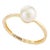 18k Pearl Single Stone Ring Size 7 For Sale