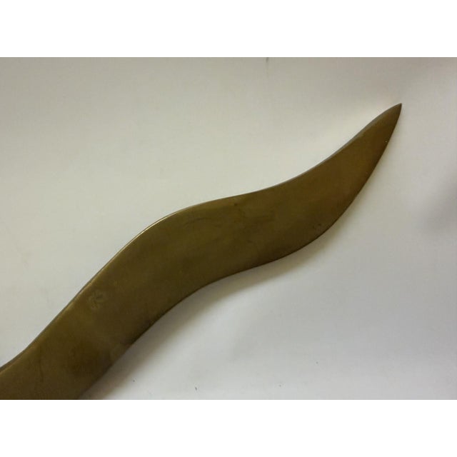 Mid-Century Modern Brass Seagull Wall Sculpture - 16.5" For Sale In Boston - Image 6 of 10