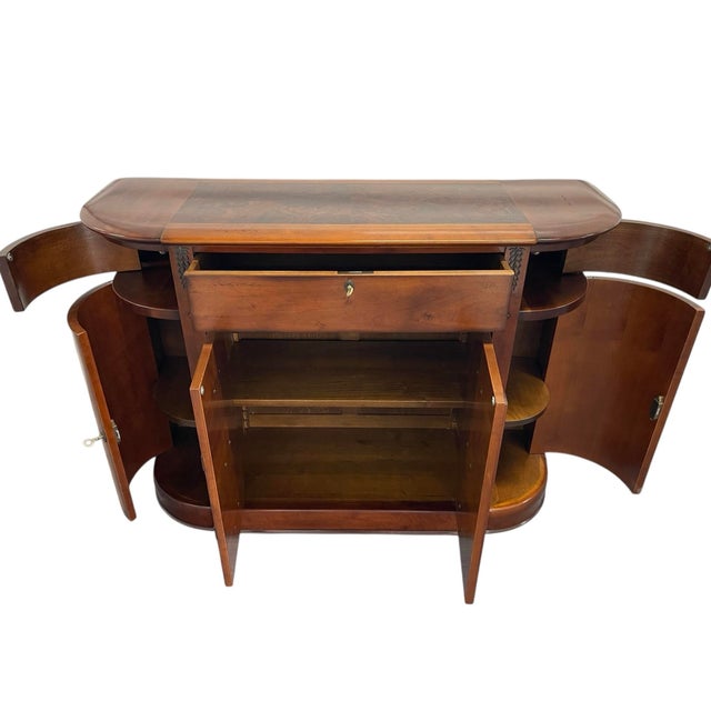 French Art Deco Sideboard / Commode, Signed Workshop Creation, Neoclassical, Walnut For Sale - Image 9 of 17