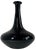 Glass 11 In. Tall Murano Art Glass Black Spiral Textural Swirl Vase For Sale - Image 7 of 13