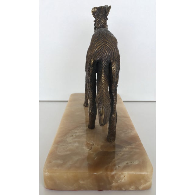 19th Century French Silver Patinated Bronze Greyhound For Sale - Image 9 of 10