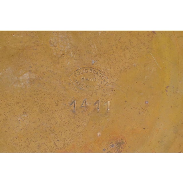 Brass Mid 20th Century Italian Made Solid Brass Ribbed Planter Pot For Sale - Image 8 of 8