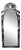 20th Century Chinoiserie Black & White Painted Tole Mirror For Sale