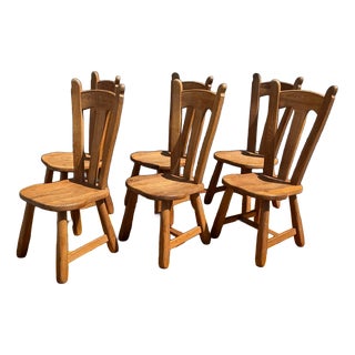 Brutalist Chair in Oak by De Puydt, 1960s For Sale