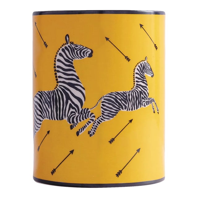 Scalamandre Maison by Port 68 Zebra Yellow Ice Bucket For Sale