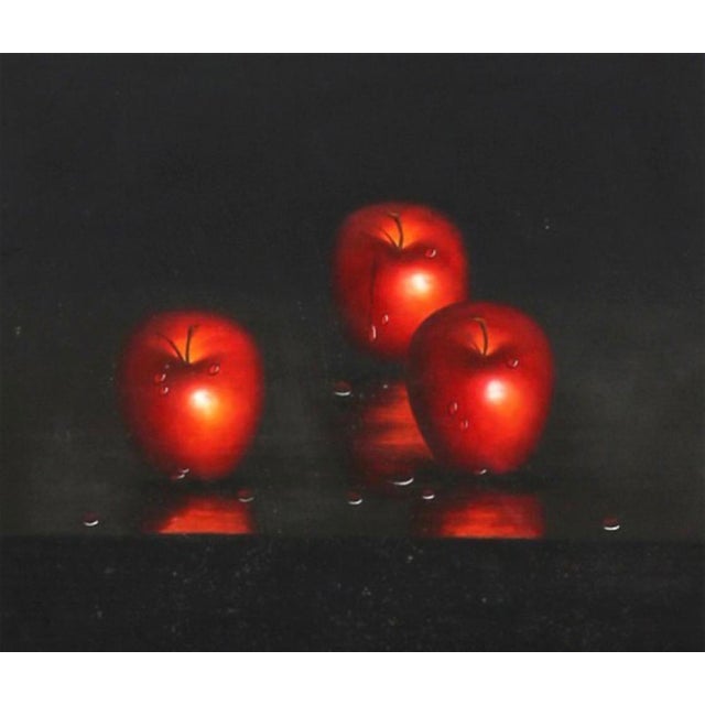 Realism Still Life Oil Painting of Apples. Unsigned.