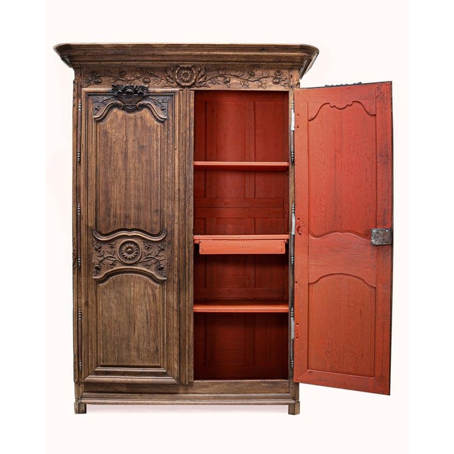 Antique French Marriage Armoire For Sale - Image 9 of 13