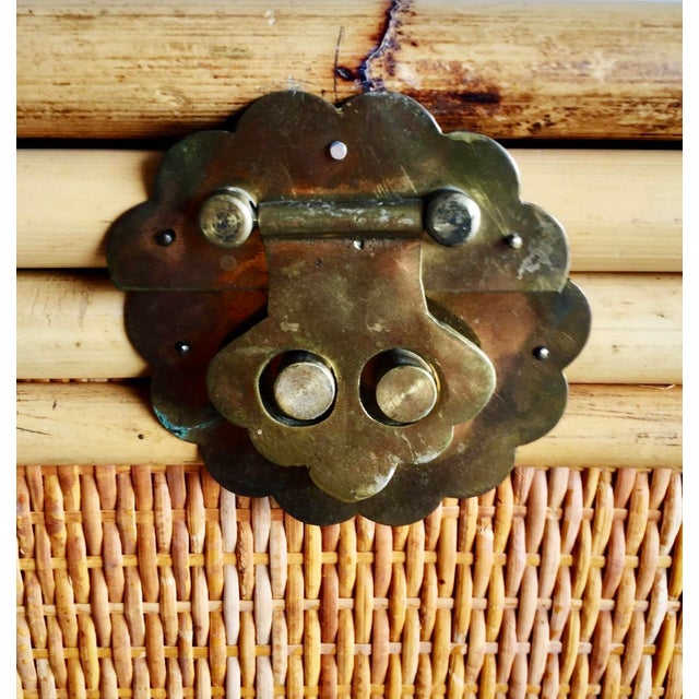 Vintage Bamboo Trunk Blanket/Toy Chest Chairish