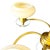 Scandinavian Art Deco Brass Four-Light Chandelier W/ Opaline Glass Shades For Sale In Los Angeles - Image 6 of 7