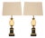 Mid 20th Century Maison Charles–Attributed Pair of Gilt Bronze and Ostrich Egg Table Lamps For Sale