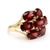 Red Vintage 7.8 Carat Red Garnet 14k Gold 7 Stone Cluster Cocktail Ring For Sale - Image 8 of 11