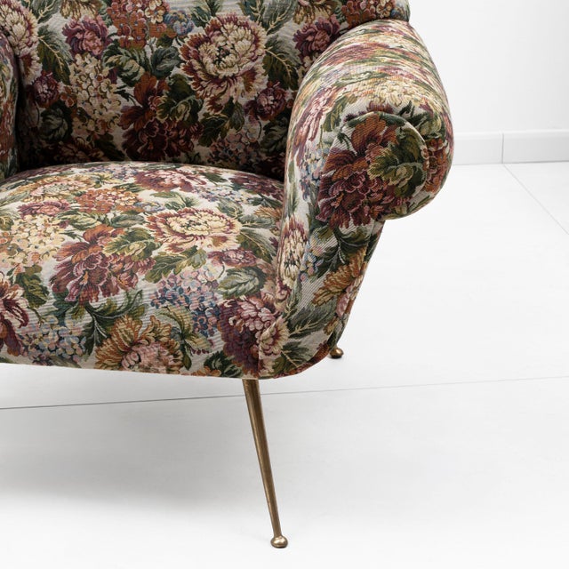 1950s Mid-Century Modern Italian Armchairs in the style of Gigi Radice, 1950, Set of 2 For Sale - Image 5 of 11