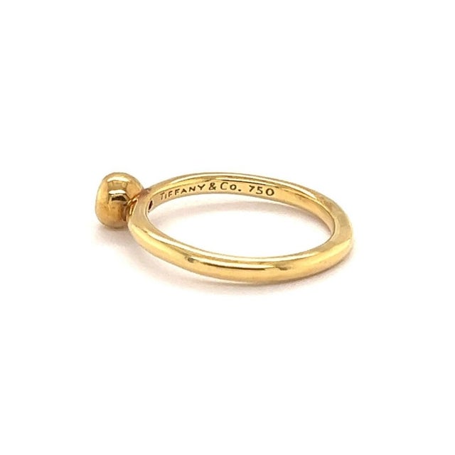 Tiffany & Co. Paloma Picasso Blue Sapphire Ring 18k Yellow Gold Size 6 For Sale In Miami - Image 6 of 6