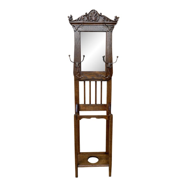 19th Century Victorian Hall Tree With Umbrella/Cane Storage. For Sale