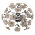 1980s Wonderful Gold and Transparent Murano Glass Ceiling Light Flower For Sale