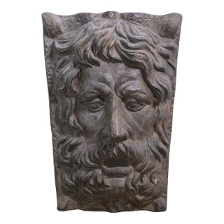Mid 20th Century Cast Iron Figural Wind Face For Sale