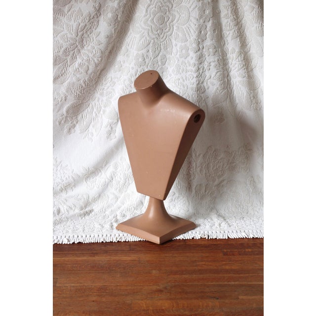 Midcentury or Art Deco Style Pink Male Mannequin Bust For Sale - Image 10 of 10