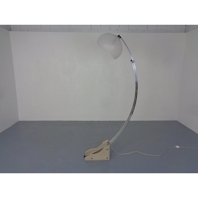 Guzzini Large Arc Floor Lamp from Guzzini, Italy, 1970s For Sale - Image 4 of 18