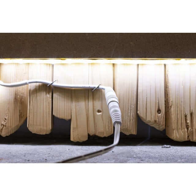 Early 21st Century Backlit Mirror with Wooden Frame, 2010s For Sale - Image 5 of 8