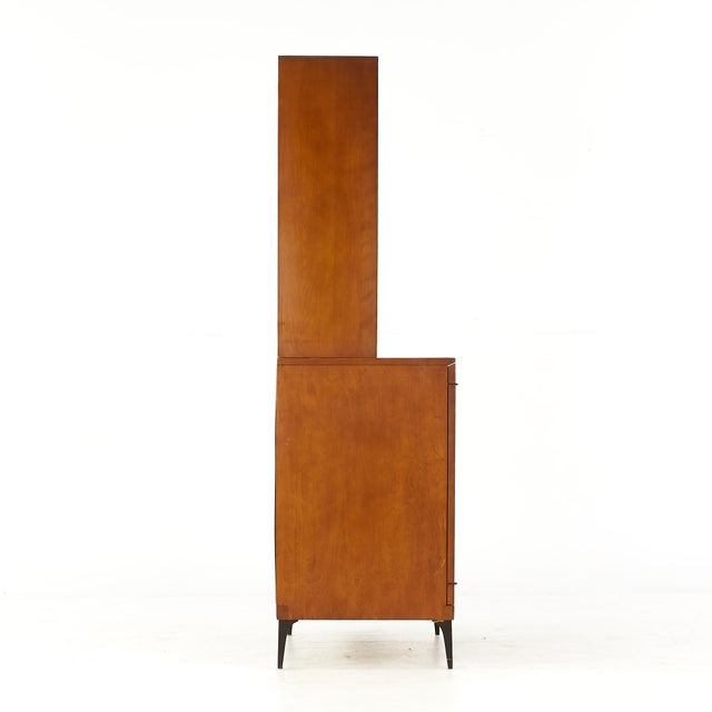 Heywood-Wakefield Heywood Wakefield Contessa Mid Century 2 Door Bar Cabinet With Hutch For Sale - Image 4 of 7