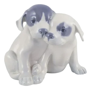 Porcelain Figurine of Two Pointer Puppies from Royal Copenhagen, 1930s