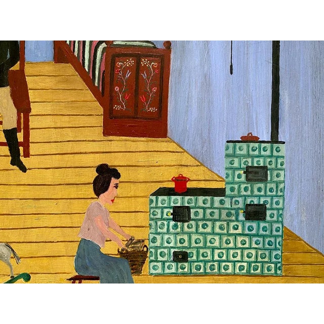 Sz Vago Jolan 1969 Folk Art Oil Painting, Framed For Sale In Los Angeles - Image 6 of 8