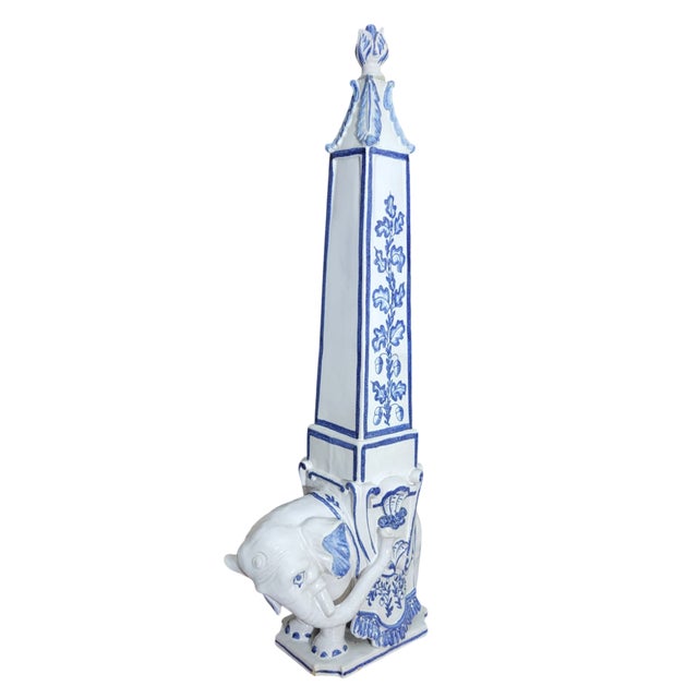 1960s 1960s Meiselman Imports Italy Elephant and the Obelisk Ceramic Objet d'Art For Sale - Image 5 of 11