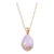 Faberge Egg Pendant Necklace 18 Karat Rose Gold Lilac Purple Fine Jewellery Chain For Sale