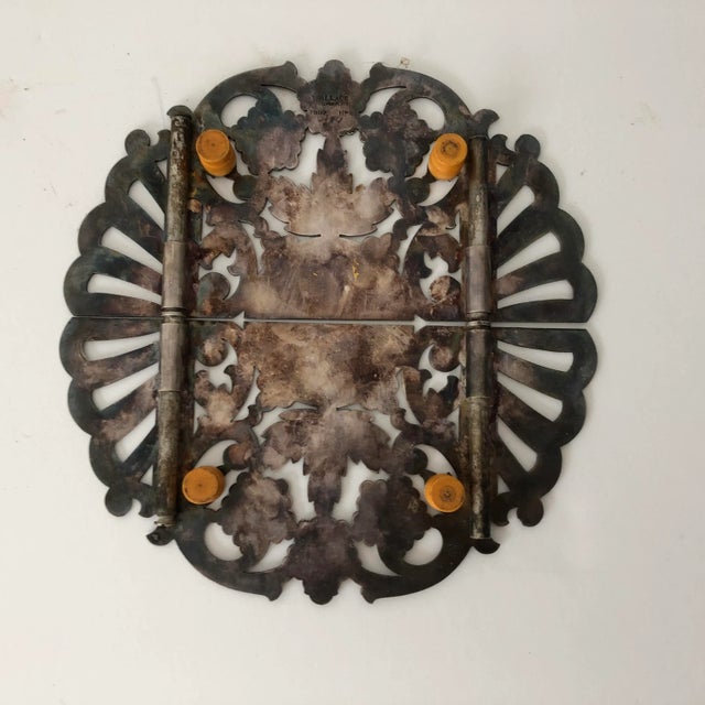 Traditional Antique Wallace Trivet C.1920’s Silverplate 8.5” For Sale - Image 3 of 7