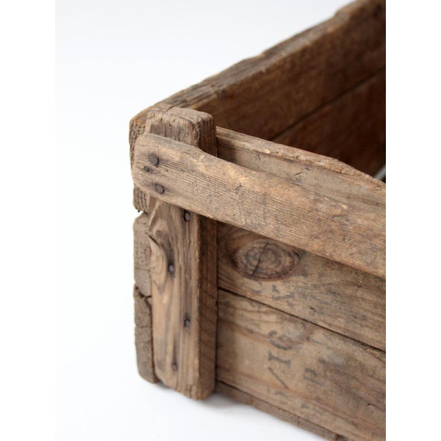Early 20th Century Antique Wood Farm Crate For Sale - Image 5 of 18