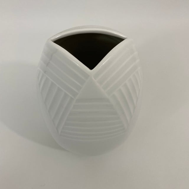 White Germany Meissen Weifs White Porcelain Vase For Sale - Image 8 of 13