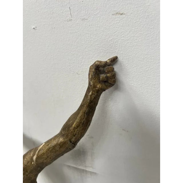 Christ in Carved and Gilded Wood, 19th Century For Sale - Image 10 of 16