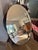1950s Vintage Oval Mirror with Beveled Glass, 1950s For Sale - Image 5 of 7