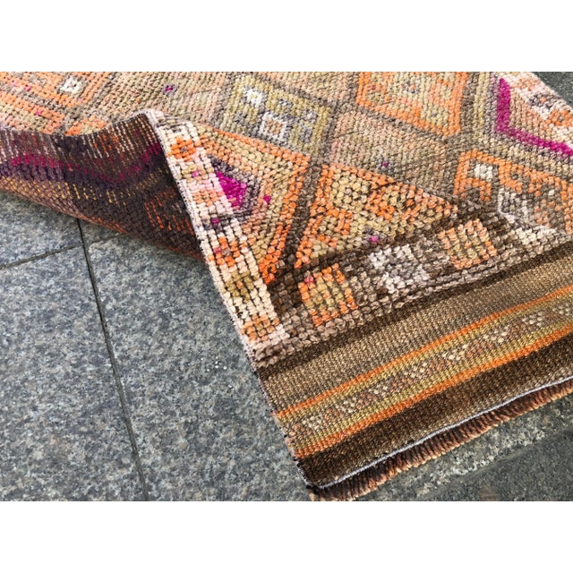 Vintage Tribal Handmade Hallway Runner- 2′10″ × 11′8″ For Sale - Image 4 of 11