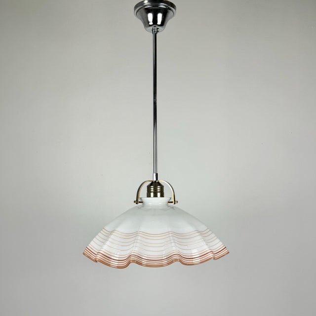 Red Mid-Century Murano Glass Fazzoletto Pendant Lamp from De Majo, Italy, 1970s For Sale - Image 8 of 8