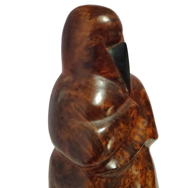 Figurative Sculpture of Woman with Niqab in Wood, 1960s For Sale - Image 10 of 14