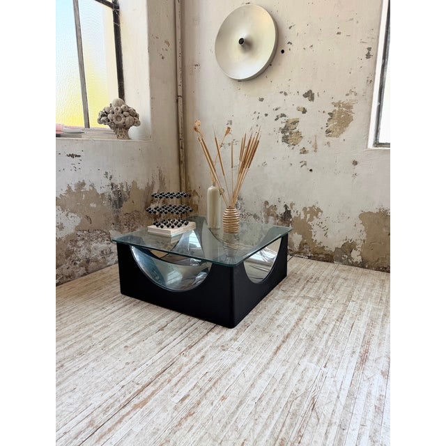 Coffee Table with Molded Base and Chrome, 1970s For Sale - Image 18 of 18